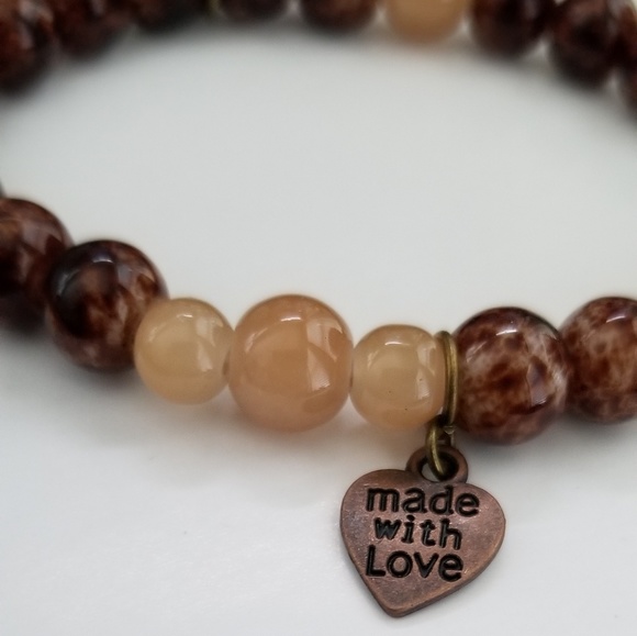 Brown beaded bracelet - Picture 3 of 4